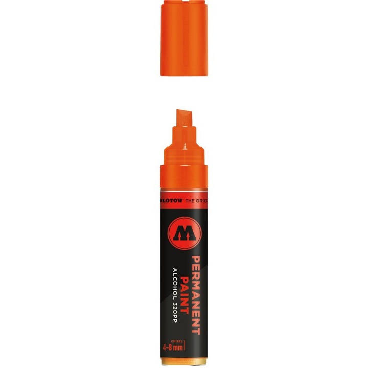 Marker permanent Molotow 320PP 4-8 mm, cerneală pe bază de alcool, lucios, multicolor