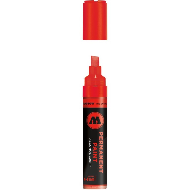 Marker permanent Molotow 320PP, 4-8 mm, cerneluri vibrante, finisaj lucios