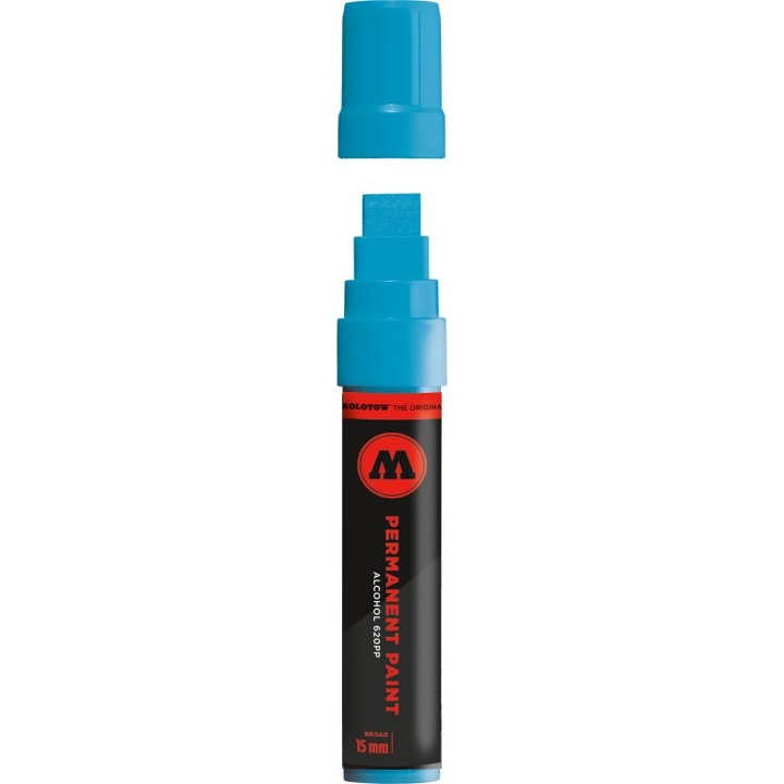 Marker permanent Molotow 15 mm, culori vibrante, finisaj lucios, 15 mm