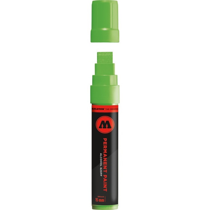 Marker permanent Molotow 620PP 15 mm, cerneală pe bază de alcool, lucios, retragabil, multicolor