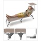 Sezlong pliabil cu parasolar, spatar reglabil 5 pozitii, cadru aluminiu, max 150 kg, 193x55x31 cm, taupe
