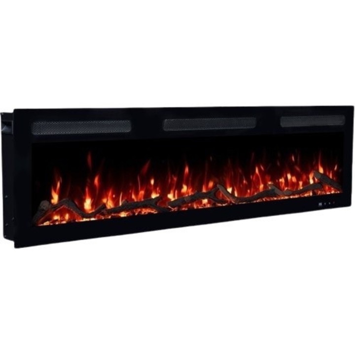 Semineu electric Monarch 107 Emotionflame, aplicatie, sunet incorporat, flacara 3D cu teme de culoare, busteni si cristale decorative, 15 culori de flacara, 3 viteze ale flacarii, LED, economisitor de energie, telecomanda