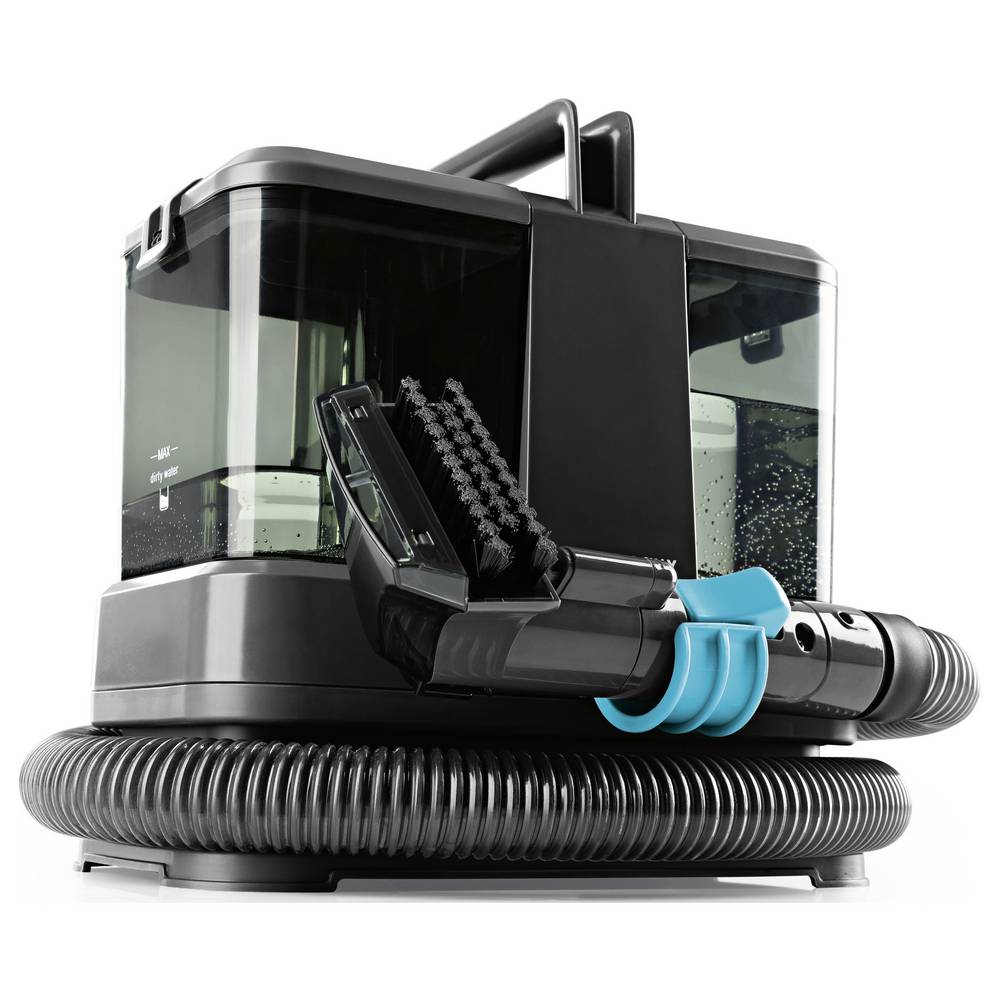 CLEANmaxx Aspirator Compact pentru Tapiterie si Covoare, Dispozitiv 3‑in‑1 pentru curatare umeda, cu sistem cu rezervor dublu si umplere usoara, Poate fi folosit si ca aparat de curatare cu abur, aspirator umed/uscat si indepartator de pete