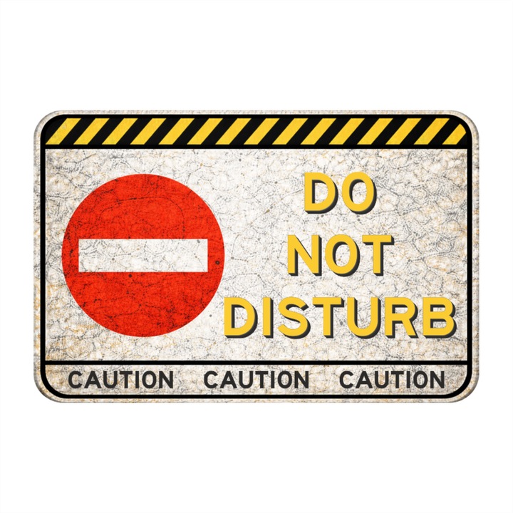 Semn decorativ funny "Do not disturb", creative sign, PVC printat, 19.5x13cm