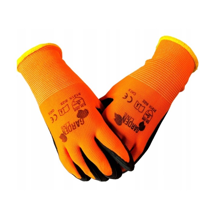 Manusi De Protectie, Marimea L, Tricotate Din Poliester, Acoperite Cu Latex