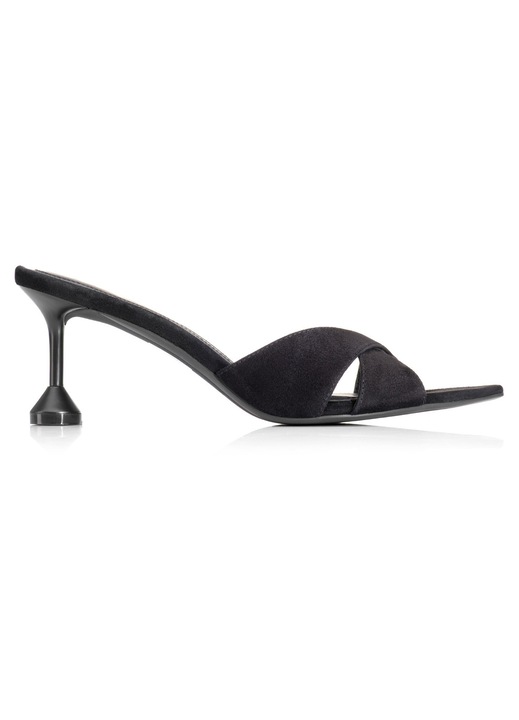 Sandale dama, Musette, GLORIA, Piele intoarsa, Negru