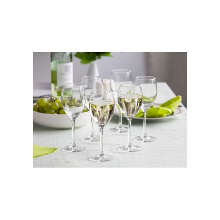 Pahar de vin alb, Royal Leerdam, Diamond, set de 6, transparent, 250 ml, 15, 5x20, 6x23, 1 cm