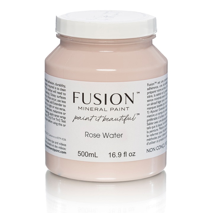 Vopsea decorativă Fusion, Peony, roz deschis prafuit, finisaj mat, 500 ml