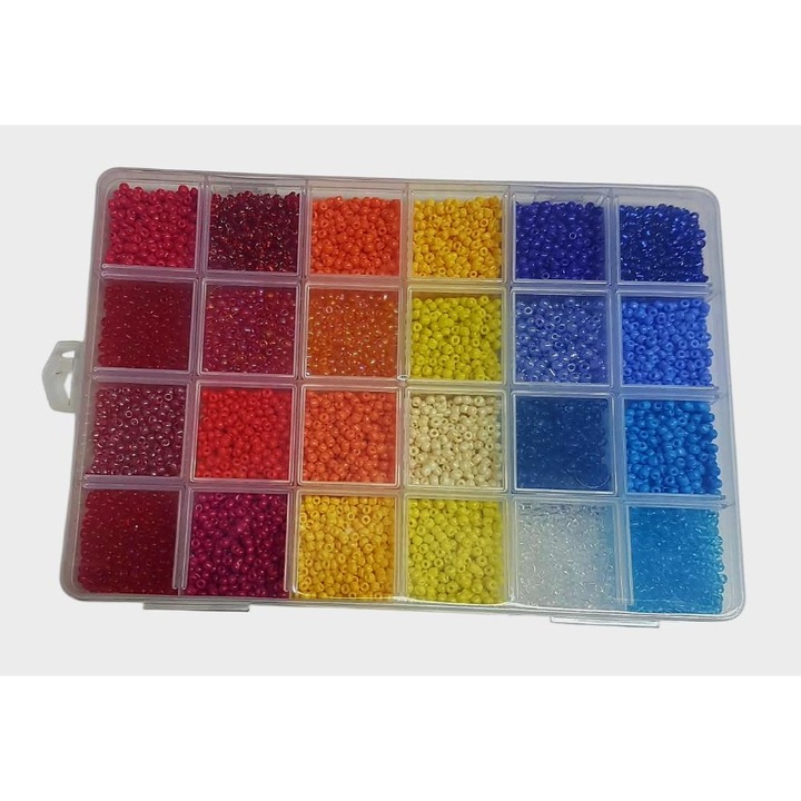 Set creativitate cu margelute colorate