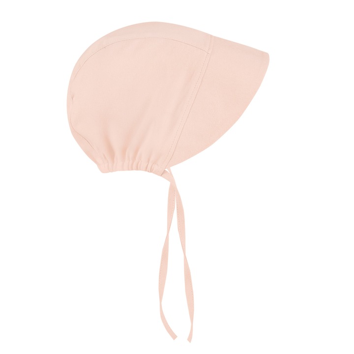 Bonetă bambus Samiboo, roz, cu vizieră lungă, 0-3 luni, hipoalergenică