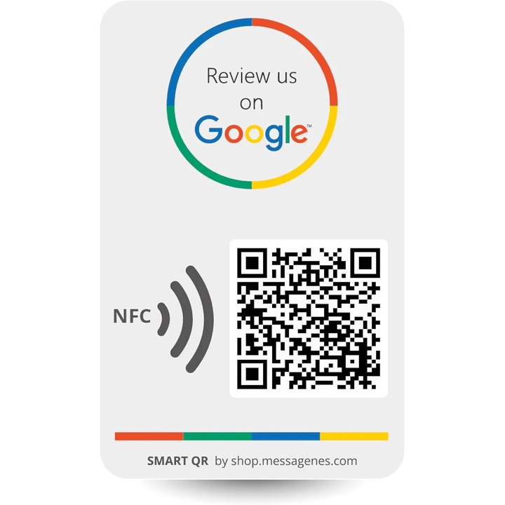 MESSAGENES intelligens matrica szett (2 db), NFC és QR kód, 12x8cm, újrahasználható