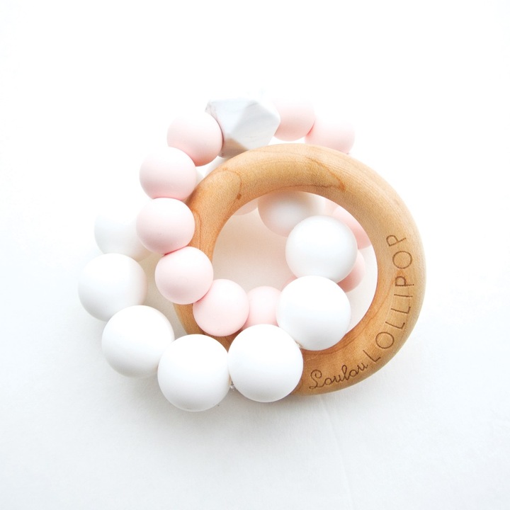 Jucarie din lemn LouLou Lollipop Trinity, 0+, materiale naturale
