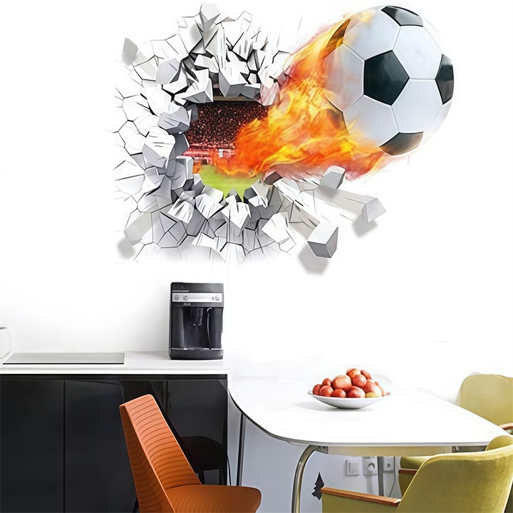 3D dekoratív matrica Chelfonds, futball, 60x40cm