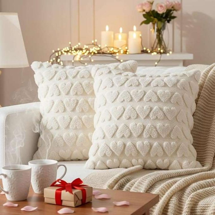 Fete de perna, CE, set 2 buc, 45x45cm, bej