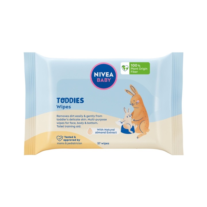 Мокри кърпички за бебета, NIVEA, комплект 12x57 бр