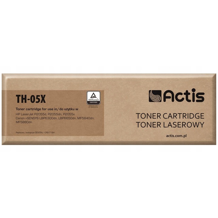 Actis TH-05X toner, fekete, nagy kapacitású, 6500 oldal, 1 db.
