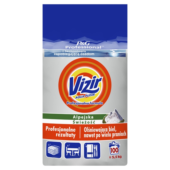 Detergent rufe Vizir 5,5kg, alb, formula delicata, pentru spalare manuala si automata