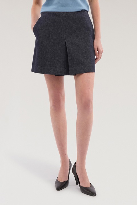 Trussardi, Fusta mini cu pliuri, Albastru ultramarin