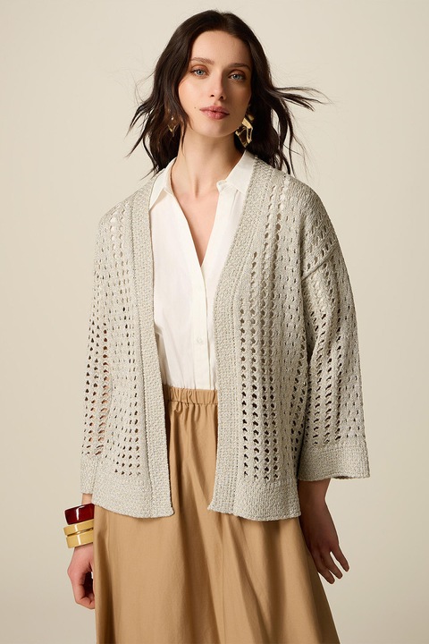 Oltre, Cardigan lejer uni, Gri deschis