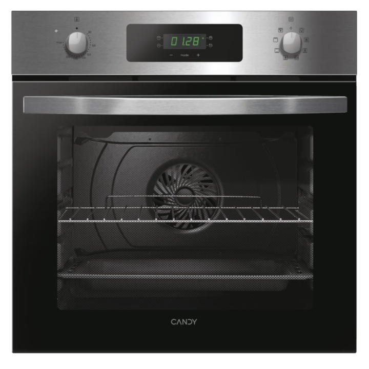 Cuptor incorporabil Candy, electric, 65 litri, ventilator asistat, otel inoxidabil, 595x595x568mm