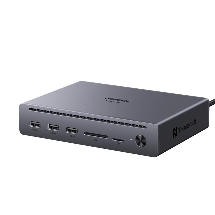 Docking Station UGREEN 10-in-1 Thunderbolt 5, Gigabit Ethernet, 8K, multicolor