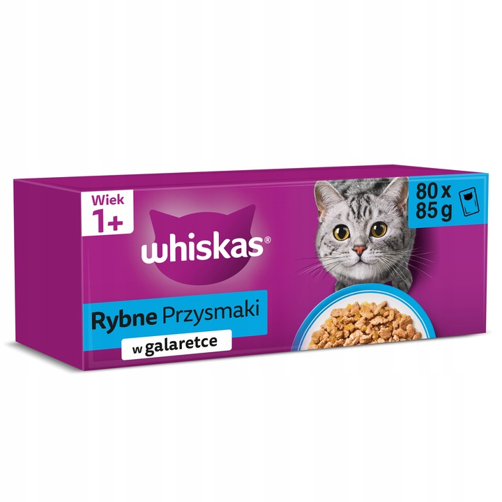 Мокра храна за котки Whiskas, риба, 80x85g