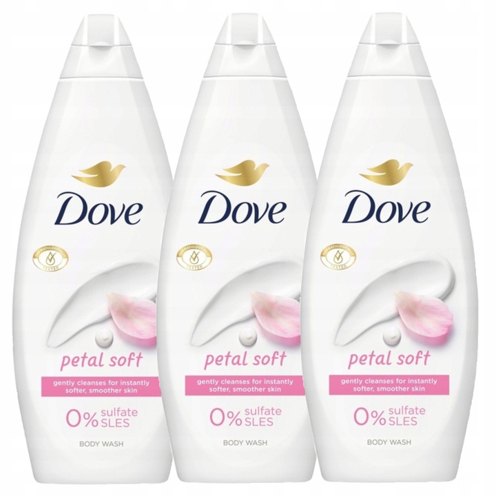 DOVE Essential Petal Soft gel de dus 3 x 720ml