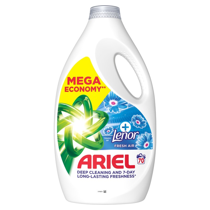 Detergent rufe Ariel, 70 spalari, Touch of Lenor Fresh Air