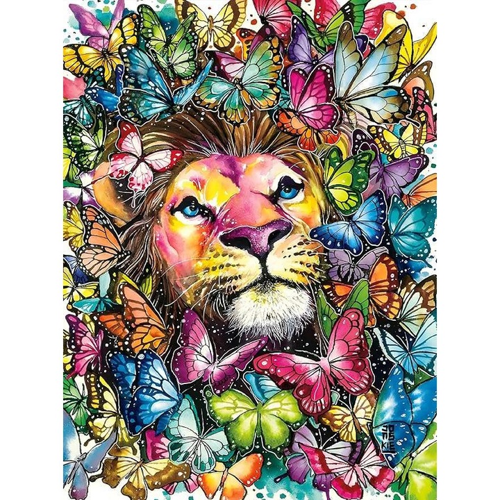 Set pictura pe numere, CE, Lew, 40x50cm, fara rama, cu farby