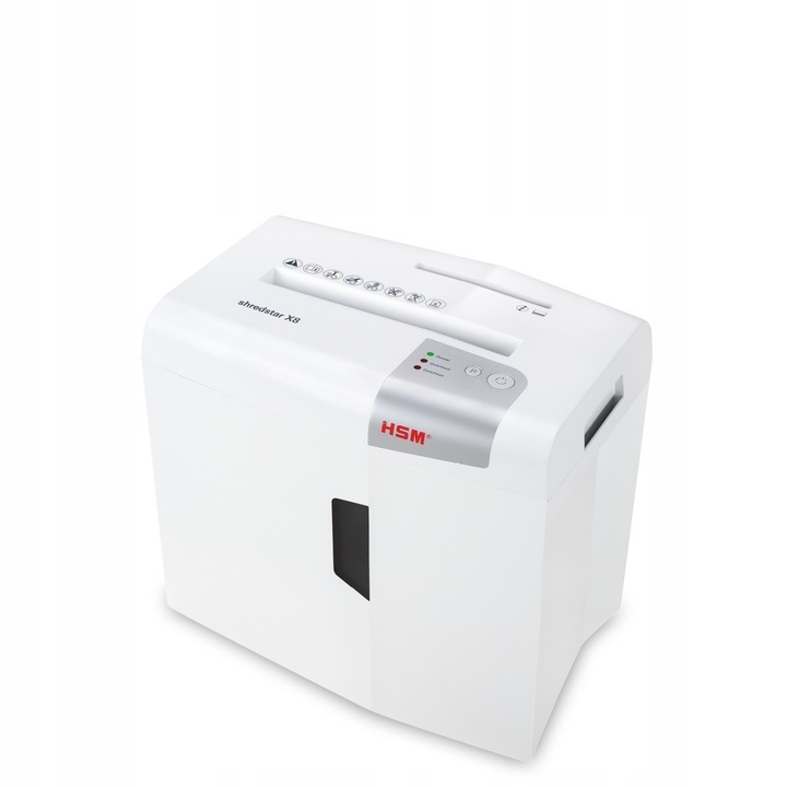 Distrugator documente HSM Shredstar X8, taiere in fasii, functie de prevenire a blocarii, 18l