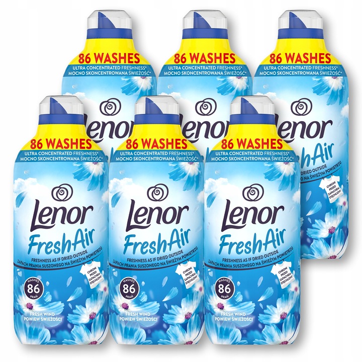 Balsam de rufe Lenor Fresh Wind, set 6 x 86 spalari