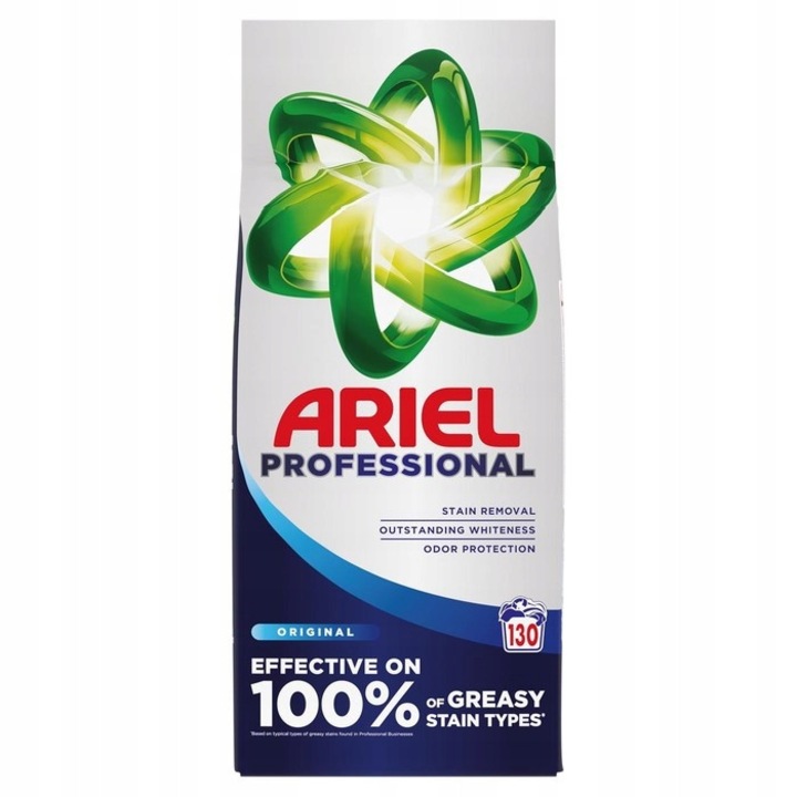 Detergent rufe Ariel Professional Regular, 130 spalari, 7,15 kg, alb