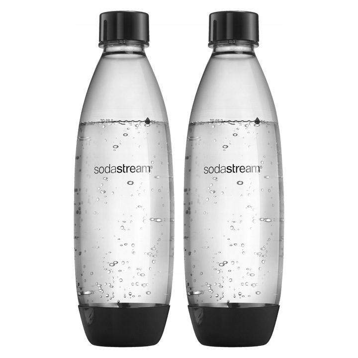 SodaStream Fuse 2x1l palack szett, újrahasználható, fekete