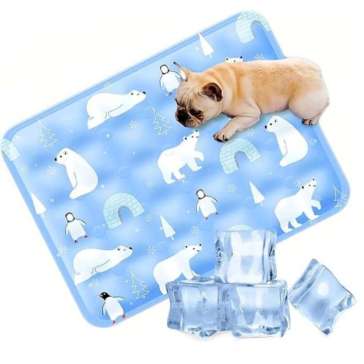 Culcus pentru animale CE, mata racoroasa antiderapanta, 50x40cm