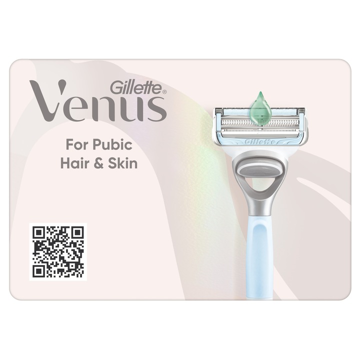 Aparat de ras Venus pentru zona bikini, 1 lama de schimb, cu protectie impotriva iritatiilor