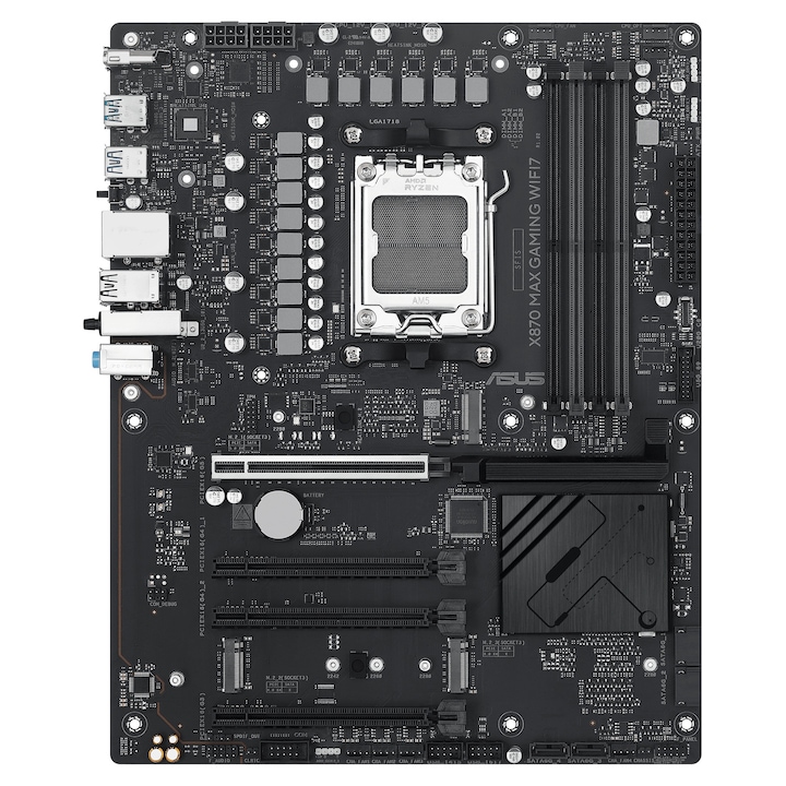 Placa de baza Asus X870 MAX GAMING WIFI7, Wi-Fi 7, RGB, 4 sloturi DIMM, 305x244x48mm