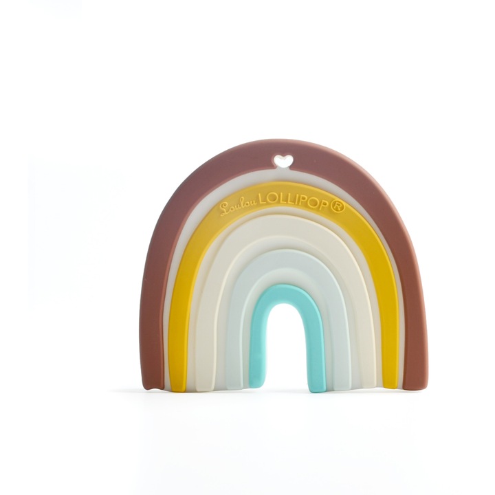 Rágóka, Loulou Lollipop, Neutral Rainbow, szilikon, többszínű