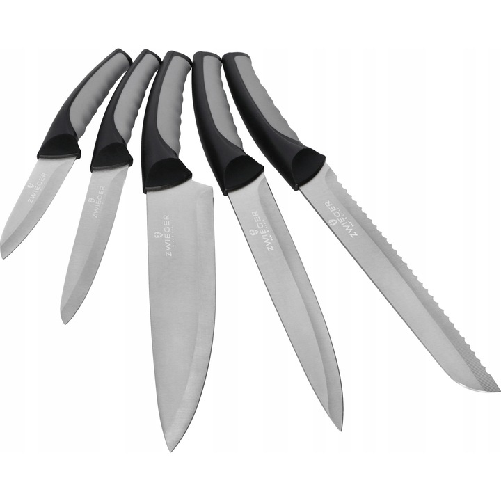 Set 5 cutite Reviso in bloc din lemn, Zwieger