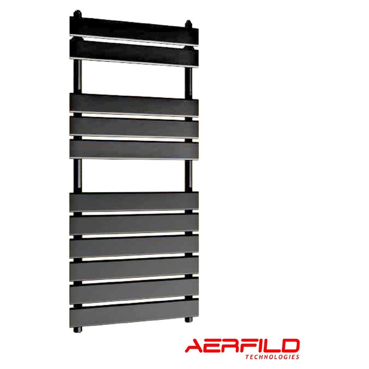 Radiator de baie Aerfild Elettra 500x950 mm, portprosop, negru mat
