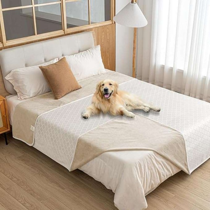 Culcus pentru caini, CE, waterproof, moale, bej, 60x80cm