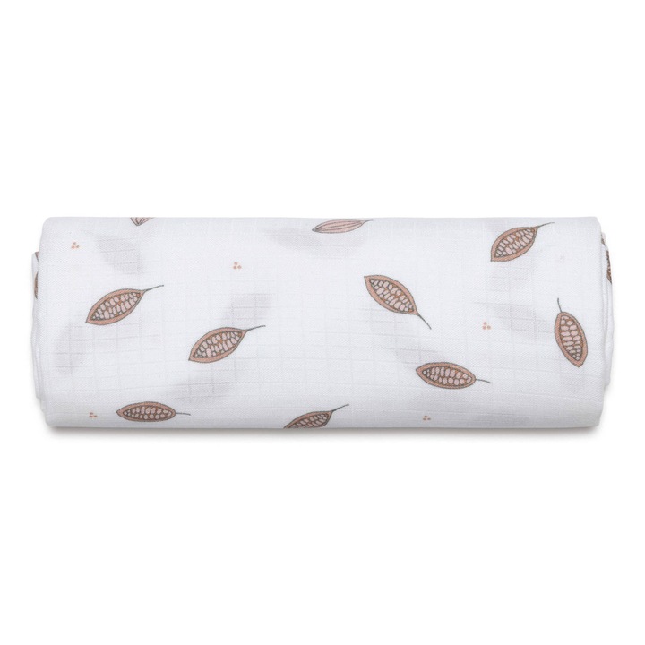 Pătură de muselină, Pink No More, 40% bumbac, 60% fibră de bambus, roz, 100x120 cm