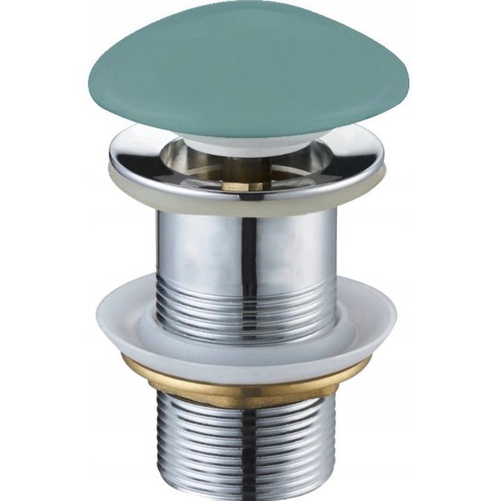 Мивка Mexen, модел клик-клак тапа, матова керамика, светлозелен, размери 95x65x65mm