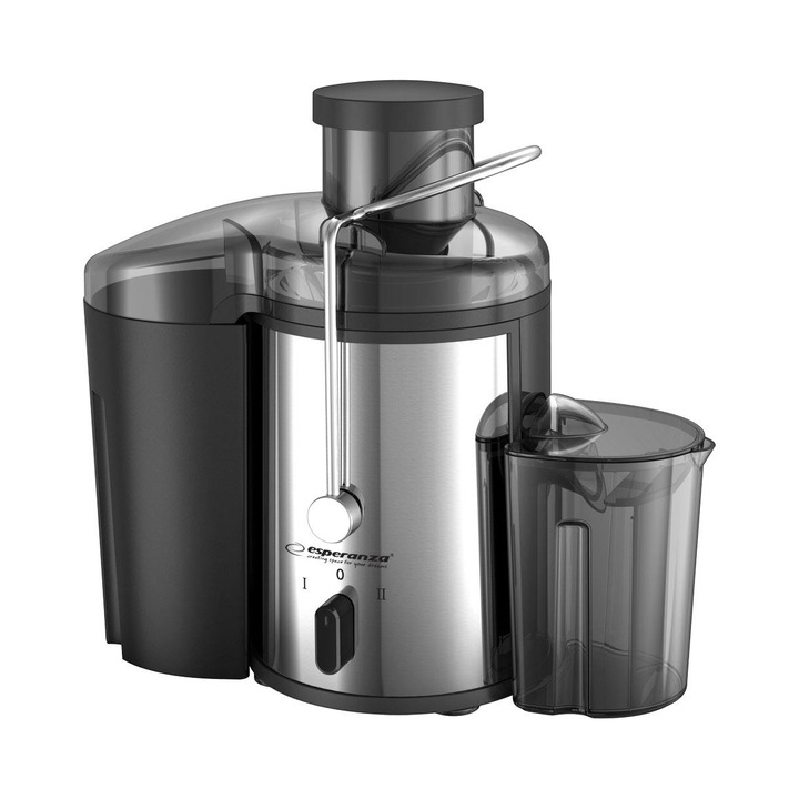 Storcator de fructe Esperanza Carrot, 500 W, 2 viteze, 0,45 l, 1,5 l, negru inox