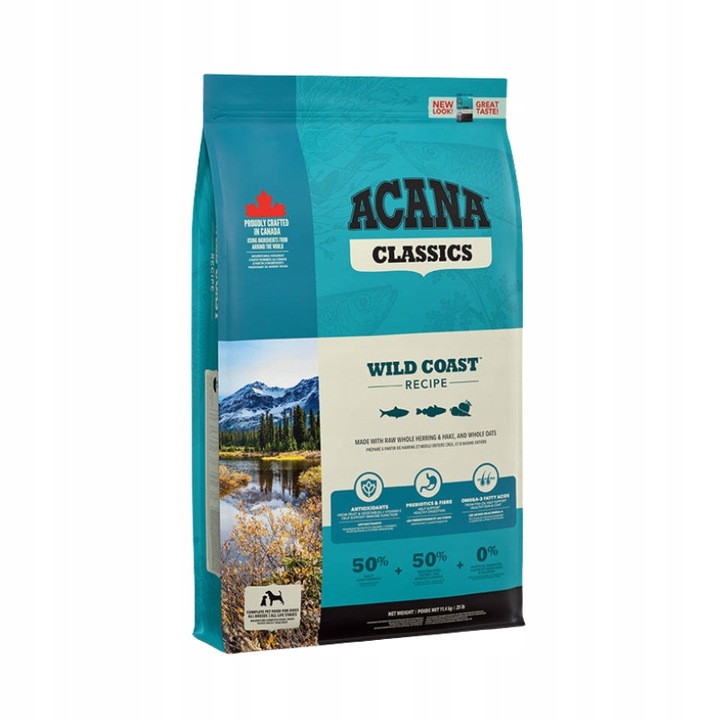 Hrana uscata pentru caini, Acana, Classics Wild Coast 9,7kg, proteine din peste, ovaz