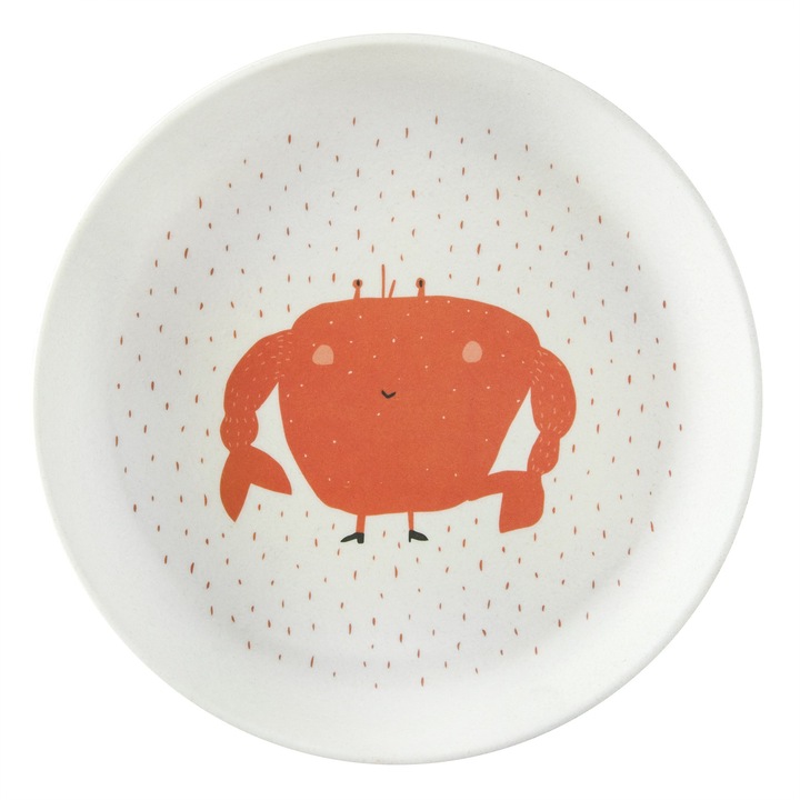 Trixie rák bambusz tányér, 18x2,5cm, többszínű