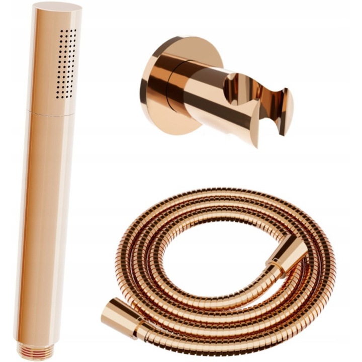 Set prasnic Mexen, prasnica 1-functionala, rose gold, 150cm, montaj pe perete