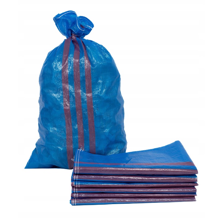 Saci polipropilena 50kg, 65x105cm, albastru, set 100 bucati