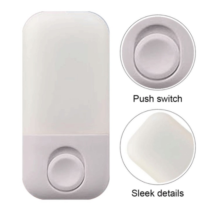 Lampa de Veghe LED cu Intrerupator, Lumina Calda, Design Compact, Consum Redus, Ideala pentru Dormitor, Camera Copilului, Hol, Baie si Iluminare Nocturna