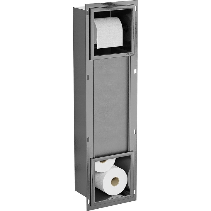 Стойка за тоалетна хартия Mexen X-WALL-BP, сива, със склад