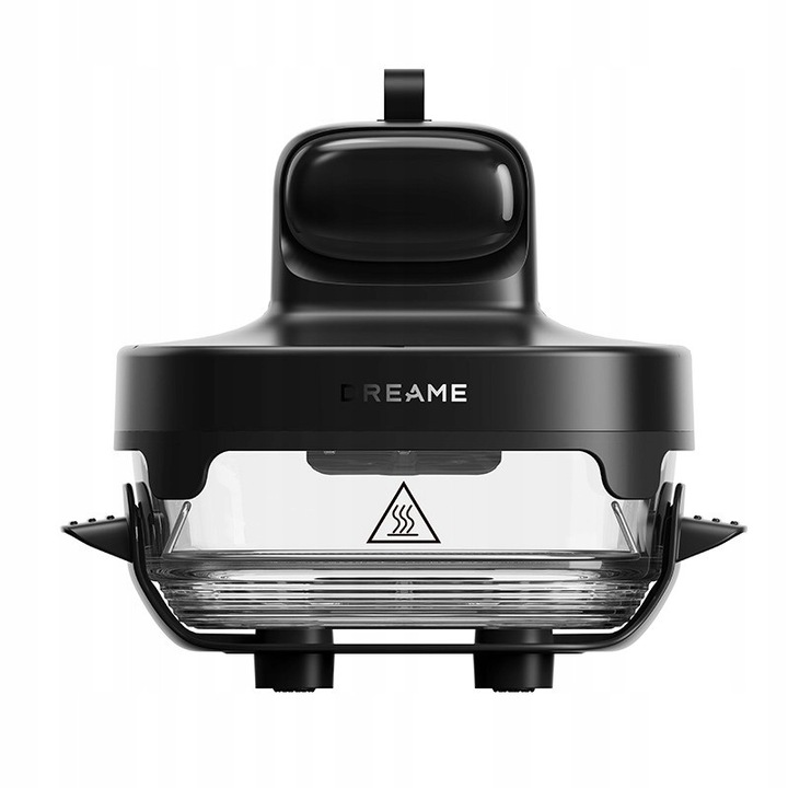 Friteuza beztusa Dreame Tasti PT60, 2,5L si 4,5L, 1500W, panoramica 360, sticla, neagra